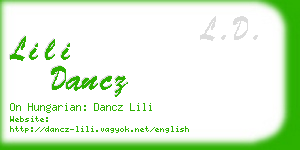 lili dancz business card